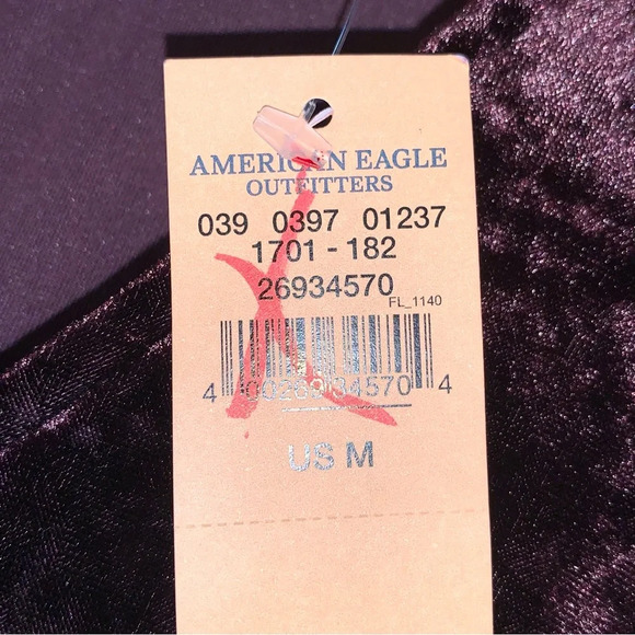NWT American Eagle Romper Women’s Medium Purple Plum Velvet Whimsigoth One Piece - Picture 7 of 7